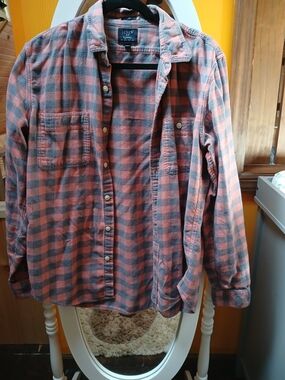 J. Crew Men's Slim Fit Orange & Grey Flannel